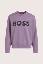 BOSS 50487133 Purple / Lilac Rubber Logo Sweatshirt
