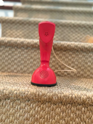 #ad Vintage 60s Ericofon Cobra North Electric Co. Red Telephone Rotary Desk Phone $100.00