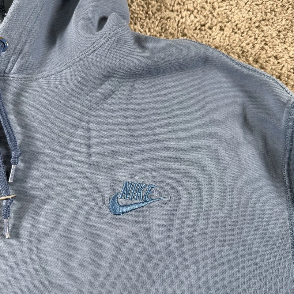 Nike Suéter Hombres XL Polvo Azul Pullover Golpeado Sudadera con Capucha Grunge Ropa de Calle Suelto Foto 3 de 4