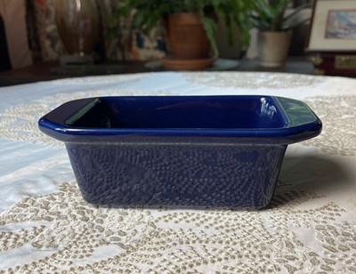 Chantal 2 1/2 Cup Cobalt Blue Stoneware Baking Loaf Pan Oven And Dishwasher Safe