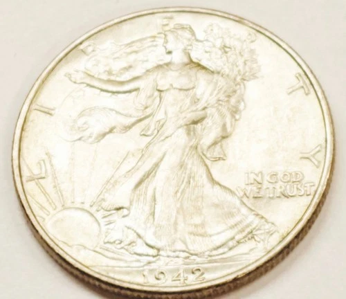 1942 P  Walking Liberty Silver Half Dollar UNC