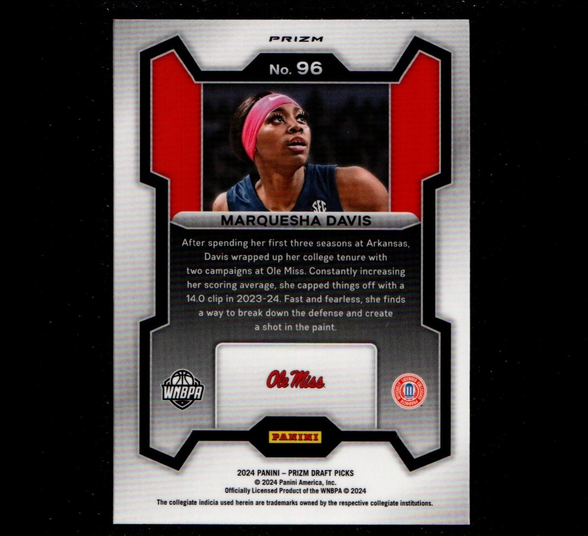 2024 Panini Prizm Draft Picks - Marquesha Davis #96 Green Wave