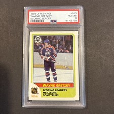 1986-87 O-PEE-CHEE #260 SCORING LEADER WAYNE GRETZKY EDMONTON OILERS PSA 8 NM-MT