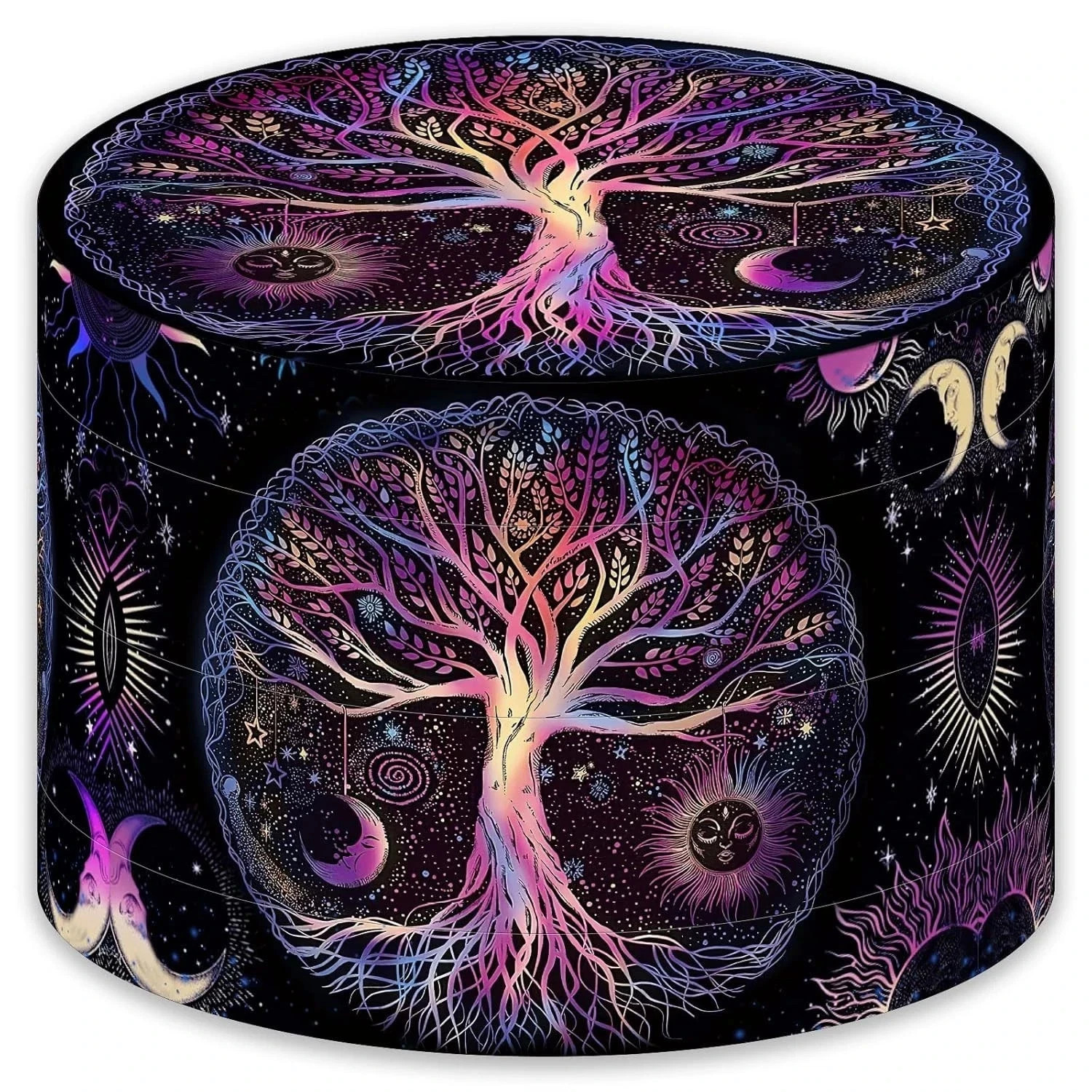 Herb Grinder 4-Piece 2.0 inch Large Metal Tobacco Crusher Colorful Magnetic TREE