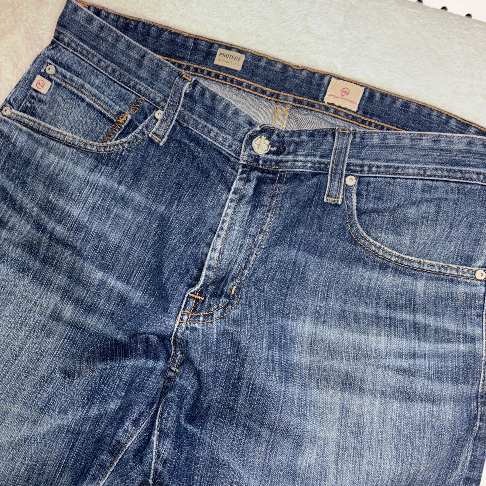 AG Adriano Goldschmied Jeans Mens 33x32 Blue The Protege Straight Leg Denim