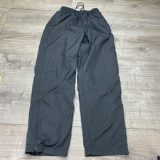 Nike Track Pants Mens Medium Black Woven Zip Ankle Mesh Lined Pockets Athletic