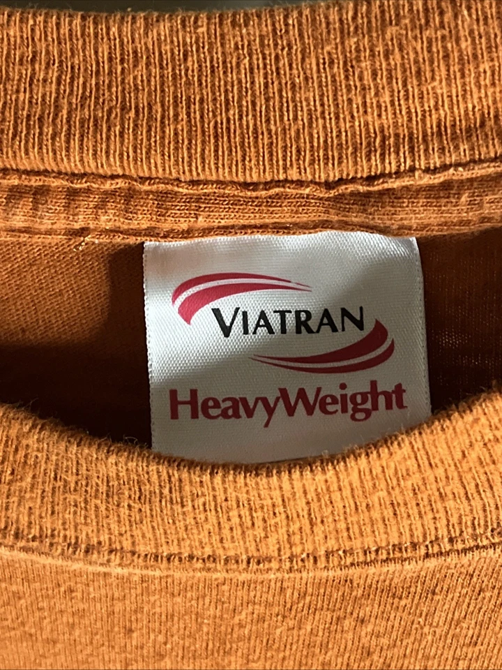 Texas Longhorns Size 2XL LS T-Shirt Viatran Heavy Weight Burnt Orange Vintage - Image 3 of 4