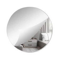 12'' Round Wall Mirror Tiles High Clear Reflecticon Self Adhesive 12"L x 12"W