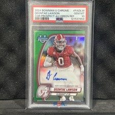 2024 BOWMAN U CHROME PROSPECT AUTO GREEN  DEONTAE LAWSON #94/99 PSA 10
