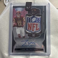 2024 Panini Certified Luke McCaffrey Freshman Fabric Auto RC NFL FMS-LMY