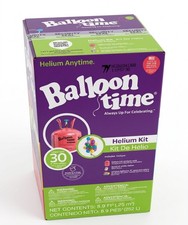 Balloon Time Helium Kit 30 Multicolor Latex Balloons Decorative Party