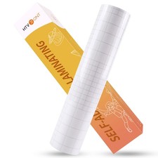 Clear Self-Adhesive Laminating Vinyl Roll-12"x30FT Non Thermal Laminating Fil...