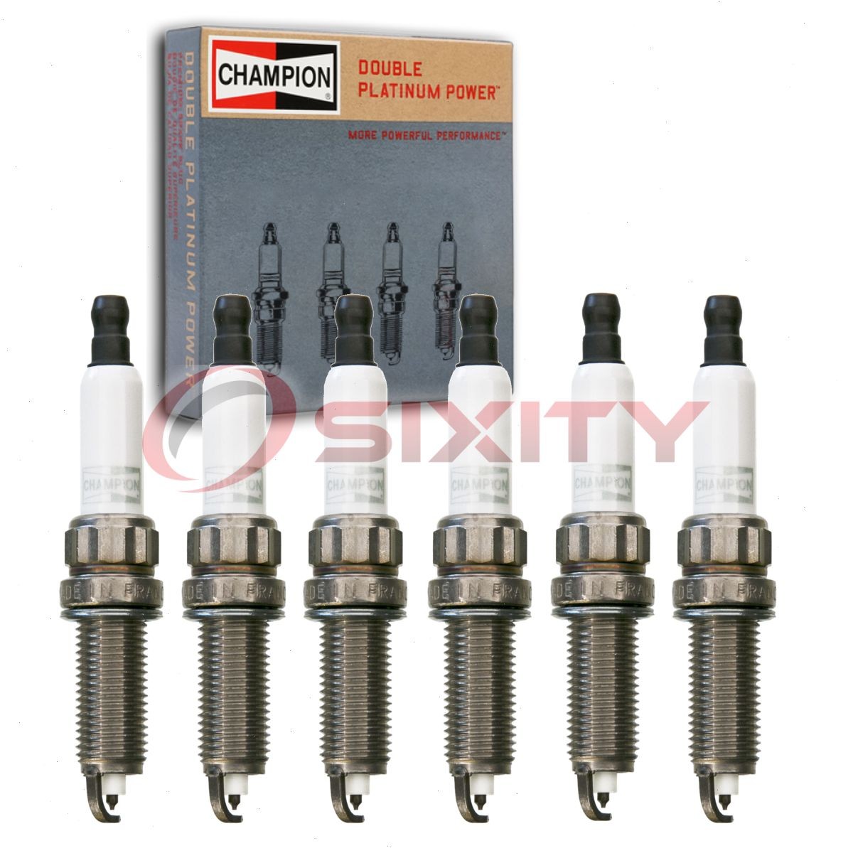 6 pc Champion Double Platinum Spark Plugs for 2011-2016 BMW 535i xDrive 3.0L yk