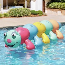 Giant Inflatable Caterpillar Pool Float 4 Person Oversized Summer Water Ride NEW