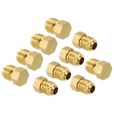 Male 3/8'' Messing Dichtung Stopfen 10 Pack SAE Fackel Rohr Fitting 45 Gradhs