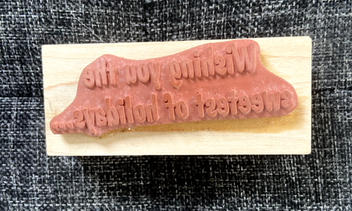 Stampa Rosa WM Rubber Stamp Wishing You The Sweetest Of Holidays 11-2028 NEW VTG - Picture 2 of 3