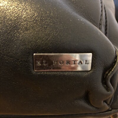 El Portal Classic Black Leather Backpack | eBay