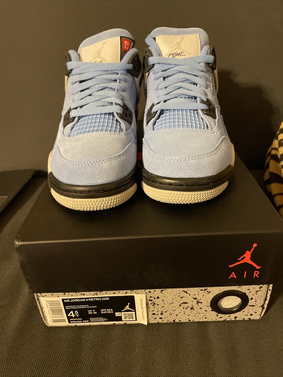 Nike Air Jordan 4 Retro University Blue UNC (GS) - Size 4.5Y Nike Air Jordan 4 Retro University Blue UNC (GS) - Size 4.5Y