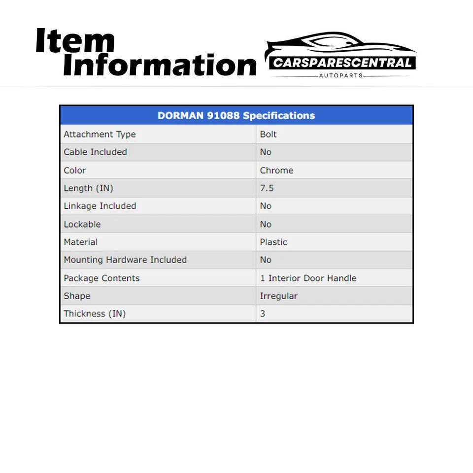 Front Left Interior Door Handle Dorman For 1997-2002 Ford Expedition 5.4L - Image 4 of 4