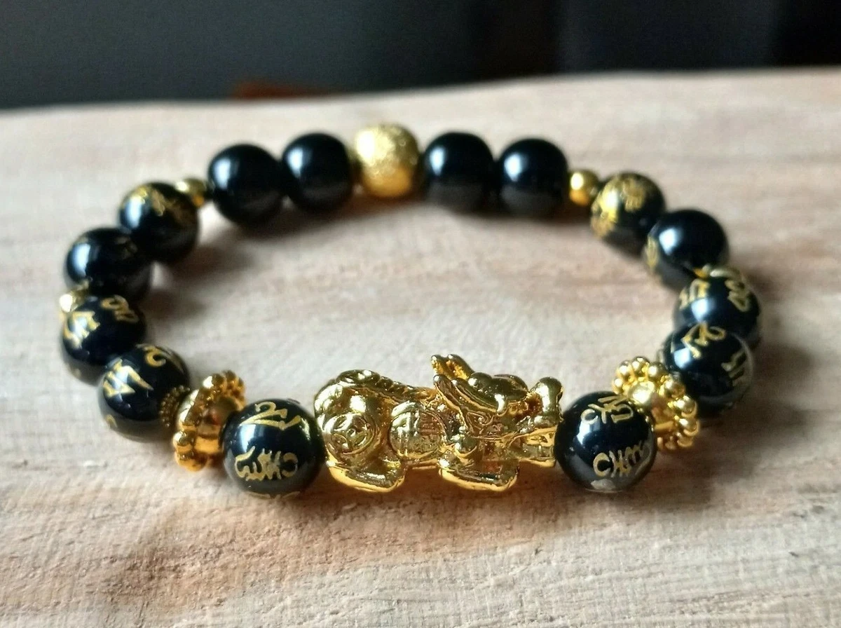 Ebay feng shui 2024 black obsidian bracelet