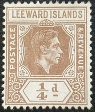 Leeward Islands 1938-51  P.14, SG95 �d. pale brown unused /S3661/