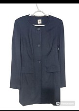Cabi Long Navy Stretch Jacket Blazer sz Small Minimalist Capsule Business