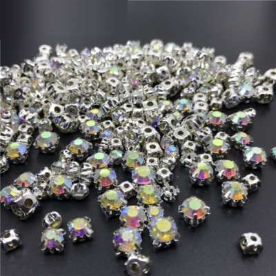 288pcs 3mm-8mm Sew On Crystal AB Glass Rhinestones Appliques Craft Dress  Making | eBay