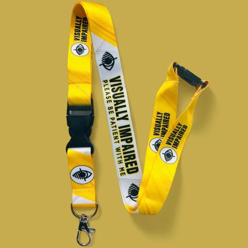 Visually Impaired - Please Be Patient with Me Lanyard with Safety Breakaway