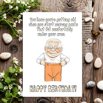 Funny Birthday Card Rude Joke Humour for Him Men Male - Fit Comfortably ...