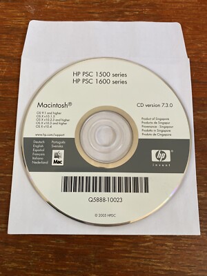 HP PSC 1500/1600 Driver Disc V.7.3 For 