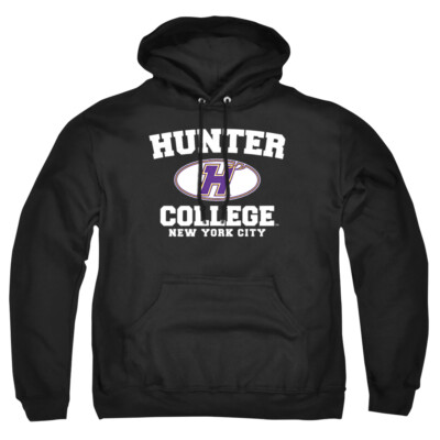 Hunter College Adult Pullover Hoodie Circle Logo, Black, S-3XL | eBay