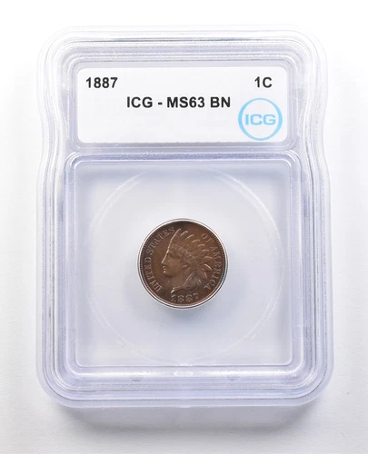 1887 Indian Head Cent MS63 BN ICG *1383