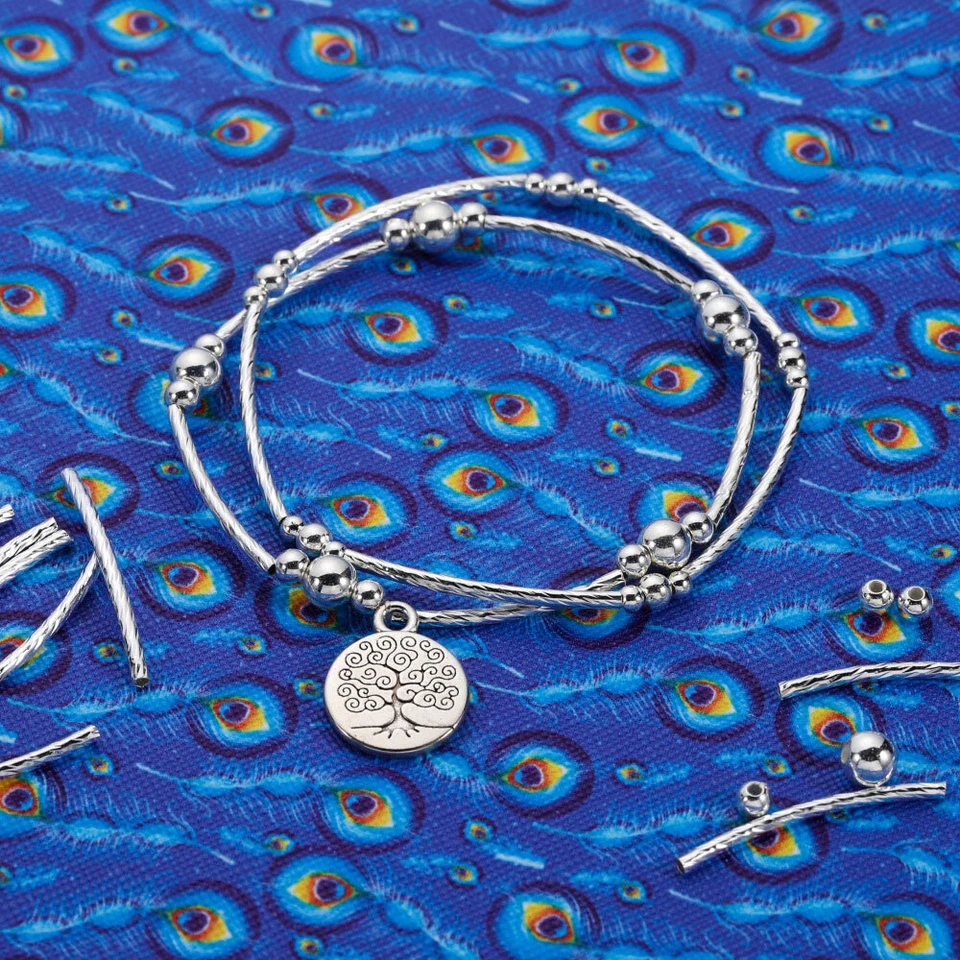 200Pcs 2x35mm Silver Platinum Color Curved Brass Tube Bar Twisted Metal Beads US - Image 4 of 4