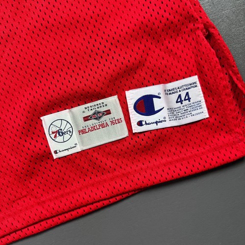 100% Authentic Allen Iverson Rookie Vintage Champion 96 97 76ers Jersey 44 L - Picture 4 of 6