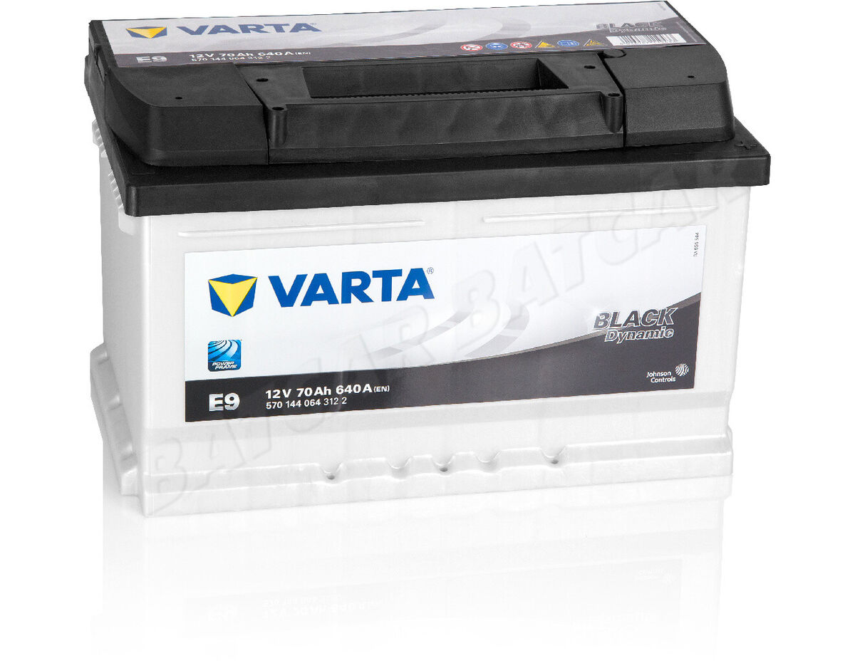 Autobatterie VARTA Black 70 Ah E9 12V 70Ah ersetzt 60 65 74 75 77 80 85 Ah  4016987119433