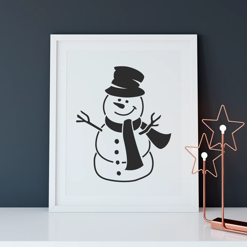 Snowman Stencil - Durable & Reusable Mylar Stencils - Image 3 of 4