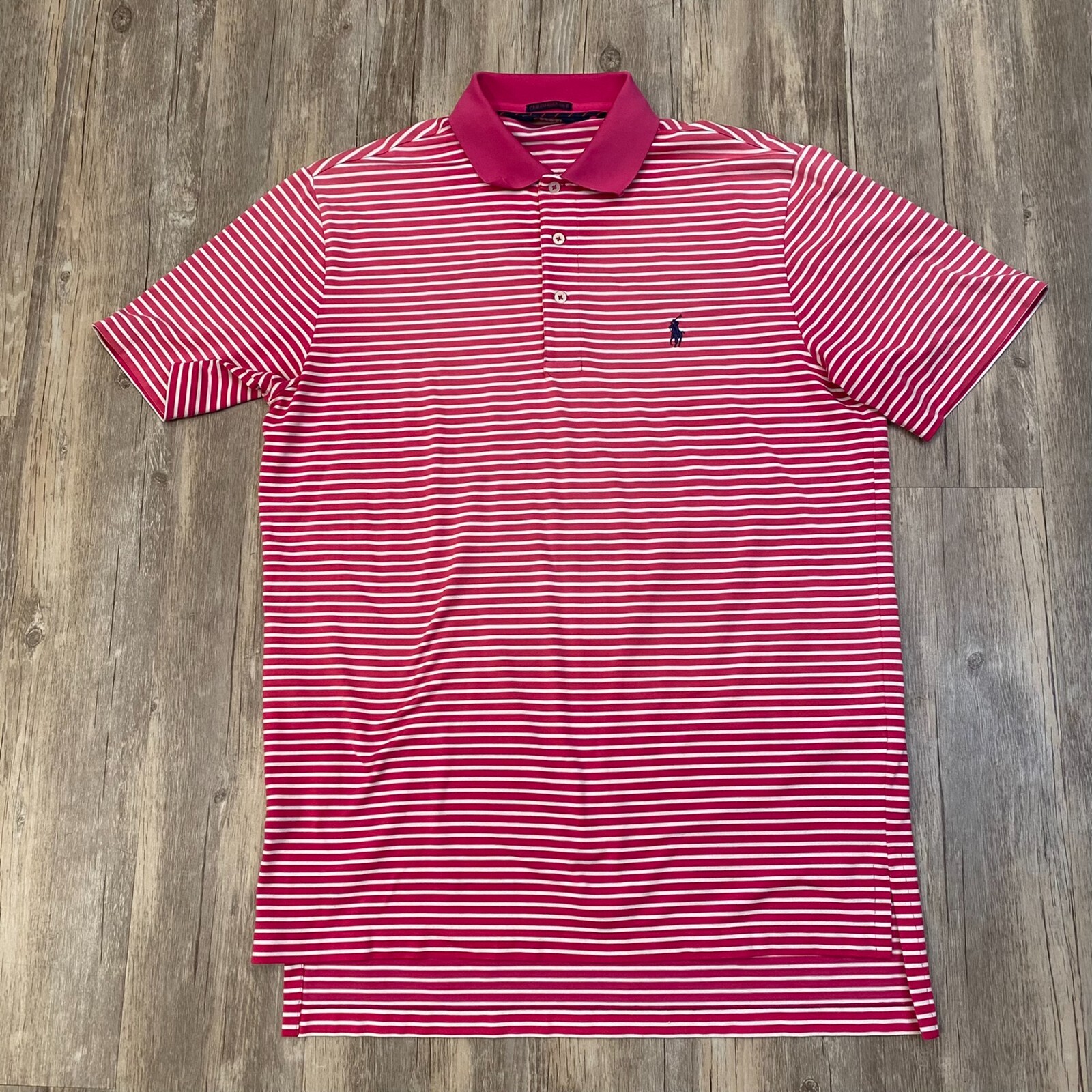 Polo Ralph Lauren Polo Golf Pink Striped Men's Size Med Short Sleeve