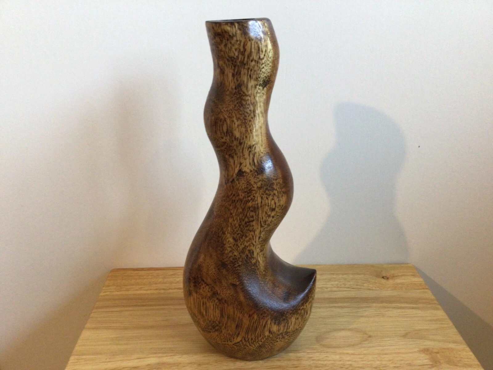 abstract wood vase vintage hardwood beautiful grain pattern blackpalm