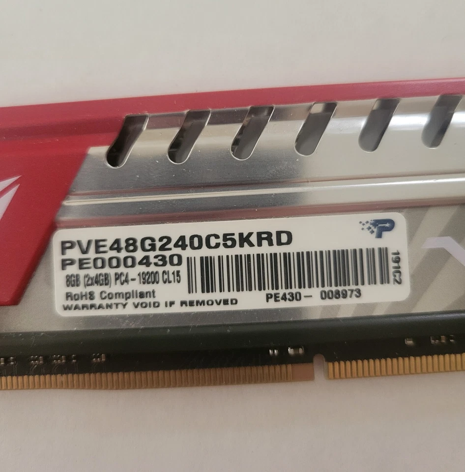 VIPER 8GB PC4 2400MHz DDR4 Gaming Memory PVE48G240C5KRD 15-15-15-35 1.2V - Image 3 of 3