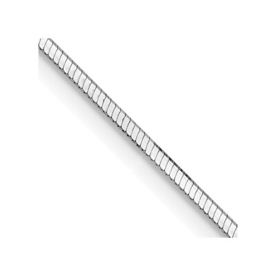 18'' 14K White Gold 1.4mm Octagonal Snake Chain Necklace