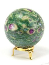 Butw Rosa IN Fuschite Sphere 1.7 " Heilung Orb Steinschneider Schnitzerei 3788K