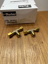 (Qty.2) Parker Brass Branch Tee 1/4" Male BSPT Pipe X 6 MM Tube OD Compression
