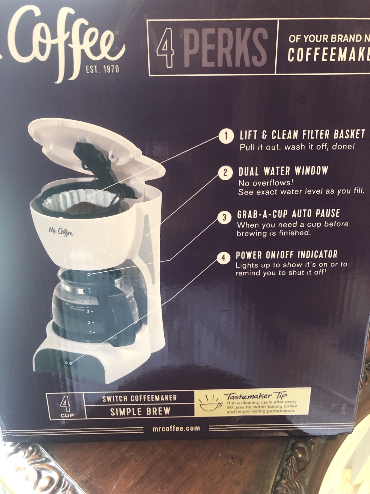 Mr. Coffee DR4NP 4 Cup Coffee Maker White 72179228141 eBay