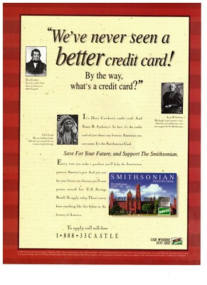 1987 Discover Novus Better Credit Card Smithsonian Vintage Print Advertisement