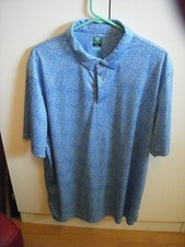 Pro Tour Men's XL Cool Play Golf Polo Short Sleeve Blue Print Worn Once