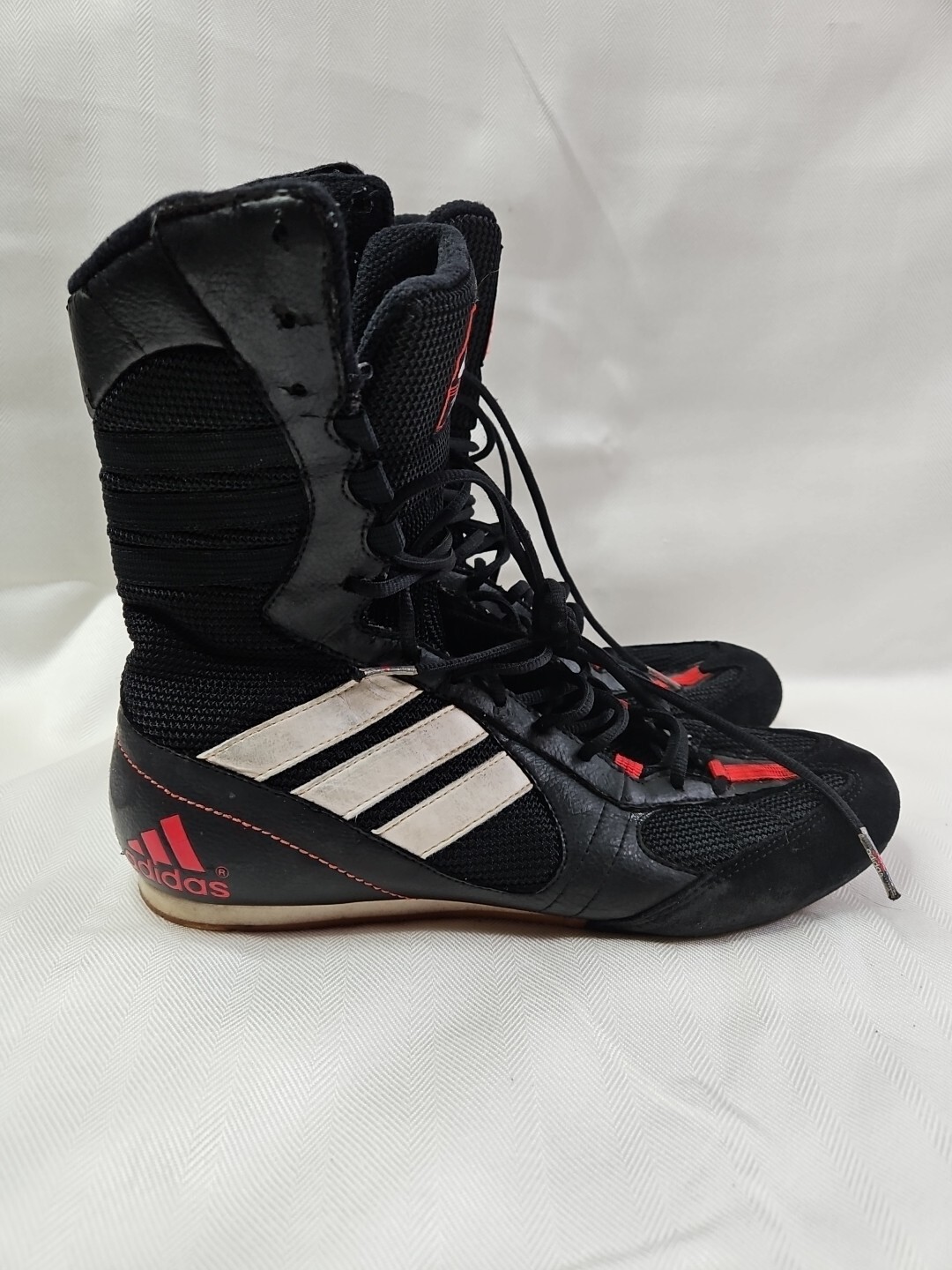 Adidas Tygun Mens Size 10 Boxing Shoes Black Red MMA Lace Up Mid Calf Mesh UFC eBay