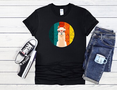 Retro Lama Happy Smile Lama Love Herren Damen Unisex T-Shirt Hoodie Baseball 3747