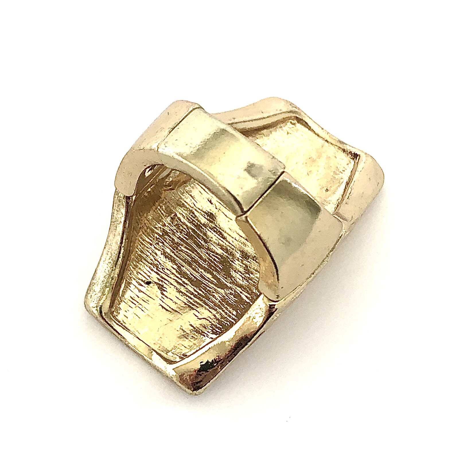 Gold Plated Long Statement Ring Zig Zag Chevron L… - image 3