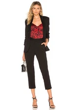 VELVET By Graham & Spencer Cicely Ponti Trouser Cropped Pants Black S 4 $198 B5