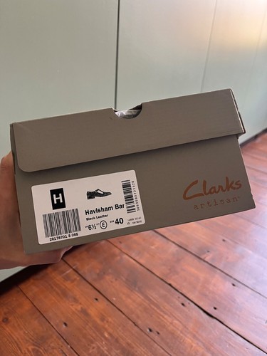 Clarks Damas Havisham Bar Cuero Negro Plano T-bar Zapato Ajuste Ancho (E) Reino Unido 6.5 - Imagen 7 de 7